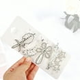 thumbnail image 2 of Unique Bargains Girl's Pearl Cute Style Metal Hair Clips Silver Tone 1 Set of 5 Pcs, 2 of 7