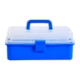 thumbnail image 2 of Organizador multiusos, caja de almacenamiento para arte y manualidades, organizador de esmalte de uñas, caja de costura y asa para coche en el lugar Azul, 2 of 8