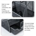 thumbnail image 4 of serony Exquisite Craft Mesh Desk Organizer - Sleek And Stylish Desk Organizer Office Multi-Functional Light Green 1Set, 4 of 6