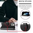 thumbnail image 4 of Compatible with iPhone 12 Pro Wallet Case Premium Zipper Large Space Flip PU Leather Cover, 4 of 5