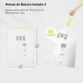 thumbnail image 2 of EKO Bolsas de Basura Tamaño C. 10-15 Litros. 80 unidades Caja dosificación fácil. Compatible con bote de basura EKO, uso en cocina, doméstico, extrafuertes, con cordón, 2 of 5
