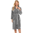 thumbnail image 2 of Peignoir en Polaire Doux et Chaud pour Femmes Kimono Spa, 2 of 5