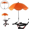 thumbnail image 4 of Sombrilla de protección solar para cochecito + sombrilla para cochecito , sombrilla giratoria ajustable para protección solar para playa al aire lib naranja, 4 of 8