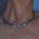thumbnail image 2 of Collar de serpiente negra cubana Collar con forma de serpiente Medusa Cadena de clavícula personalizada Collar de serpiente vintage, 2 of 3