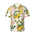 thumbnail image 2 of Xecao Fruit print Hawaiian shirt - a stylish short-sleeve button-down for men, perfect for casual beach and tropical outings., 2 of 5