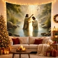 thumbnail image 3 of River Baptism Scene Tapestry Wall Hanging, 3 of 7