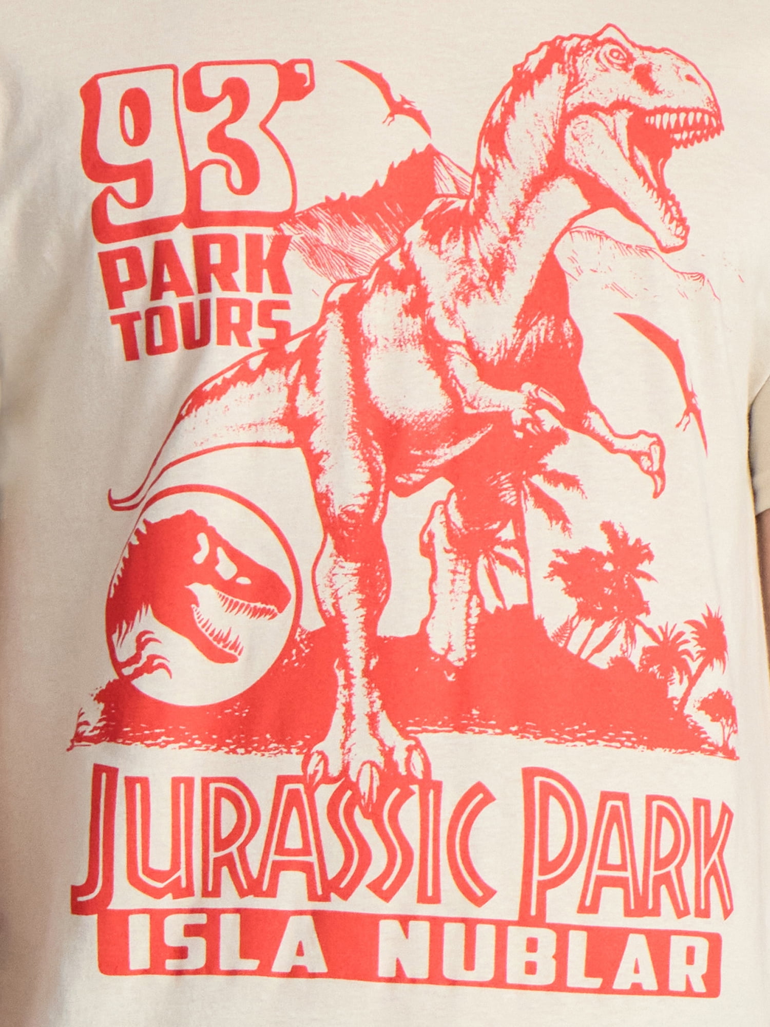Jurassic Park Men's and Big Men's Tours Graphic Tee with Short Sleeves, Sizes S-3XL