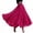 C-Pink693, variant on DHFJKG Layered Long Skirts For Women High Waist Flowy Mesh Party Dress Flared Ruffled Hem Solid Color Stylish Skirt
