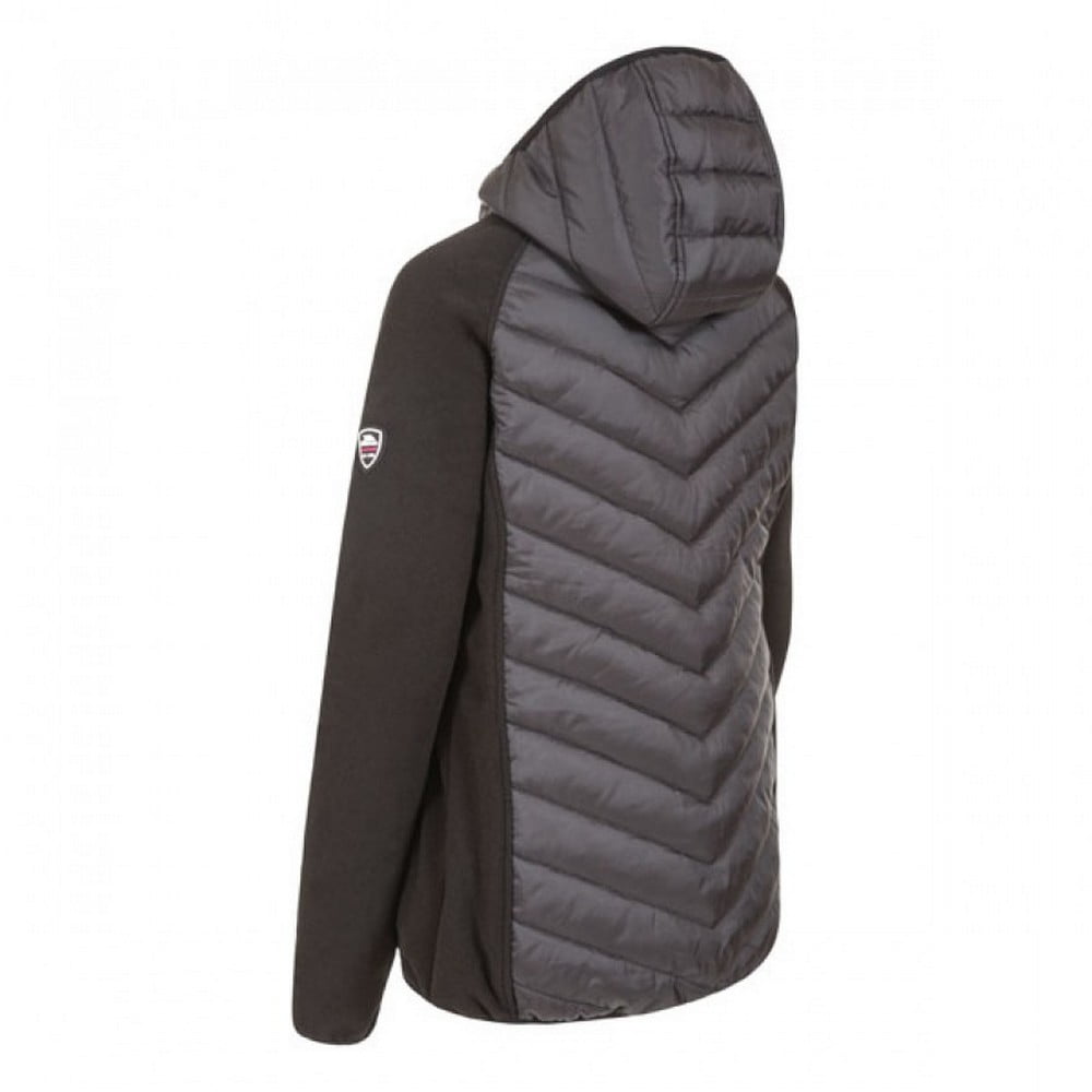 Trespass womens boardwalk hybrid hotsell padded hooded fleece jacket black
