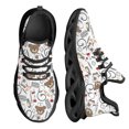 thumbnail image 1 of Zapatillas deportivas resistentes al desgaste para mujer, informales, planas, de color negro, blanco y azul, para primavera, 1 of 6