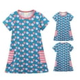 Dresses For Girls Toddler Kids Flower Knitted Cotton Cartoon Print