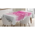 thumbnail image 1 of Ambesonne Pink Tablecloth Rectangular Table Cover, Girls Shower, 60"x90", Hot Pink White, 1 of 3