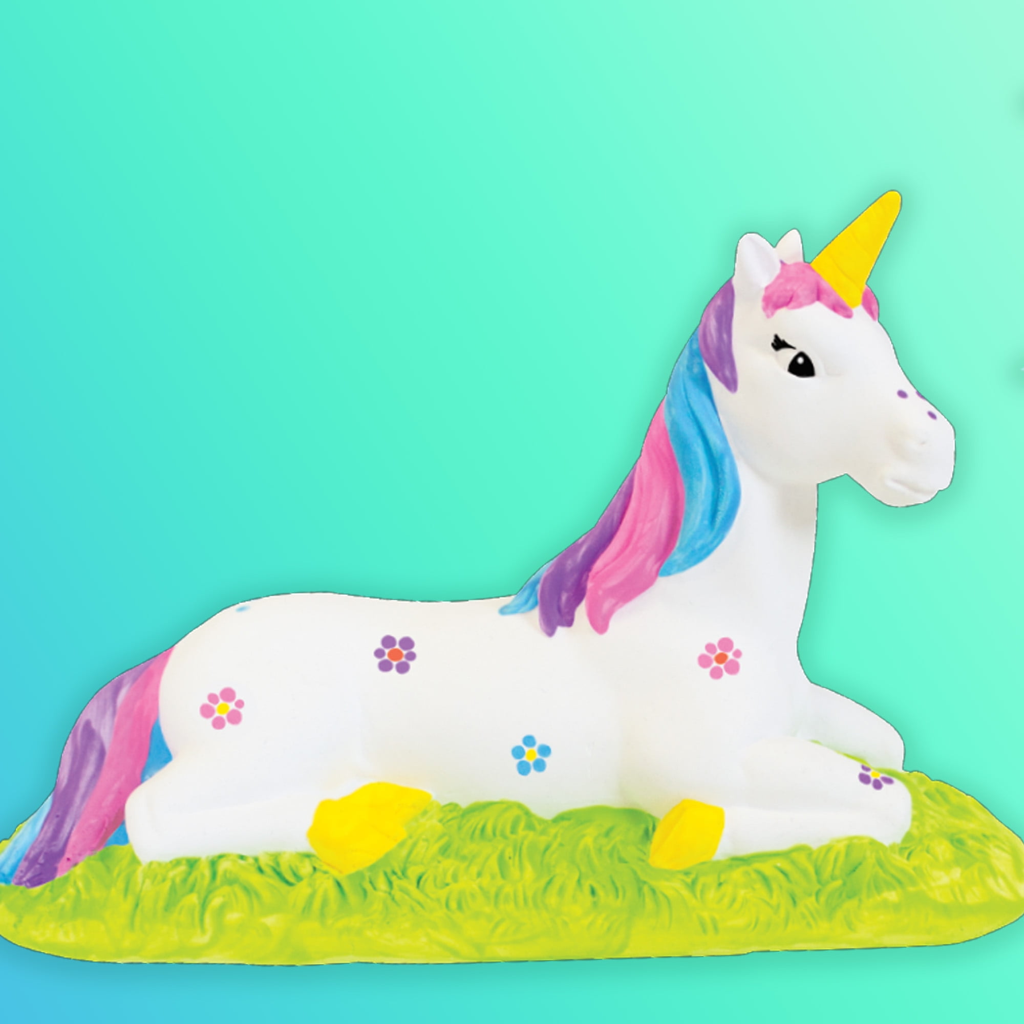 (2 pack) Hello Hobby Paint Your Own Ceramic Unicorn Kit, 6 Pieces, Boys and Girls, Child, Ages 6+