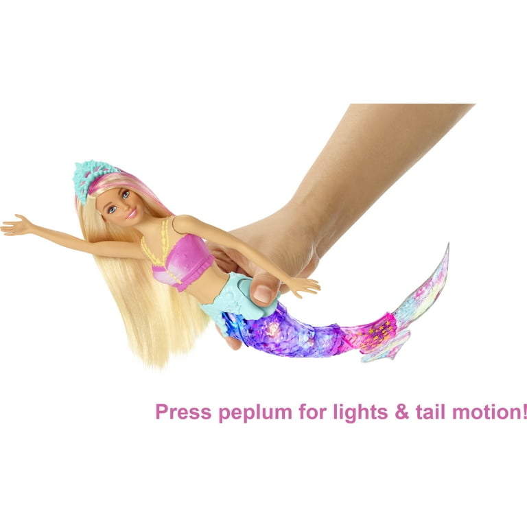 Barbie Dreamtopia Sparkle Lights Mermaid with Blonde Pink Hair