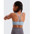 thumbnail image 2 of CRZ YOGA Girls Butterluxe Cross Back Sports Bra Yoga Athletic Casual Tops Scoop Neck Padded Crop Kids Teen, 2 of 7