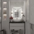 thumbnail image 2 of GODCHAR LED Bathroom Mirror Rectangular Anti-Fog Modern Style Mirror in Tempered Glass Black Frame 28x20 inch, 2 of 10