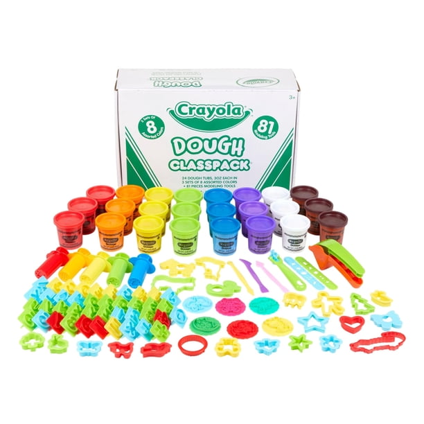 Dough Classpack Crayola, 8 colores variados con herramientas, 24 x 3 oz