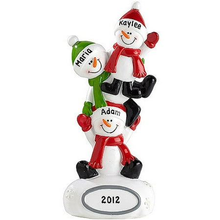 Personalized Family Of Snowmen