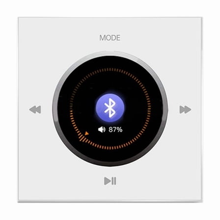 Wall-Mounted Bluetooth Audio Control Panel 86 with 2x25W Amplifier Ceiling Speakers for Home Background Music System B
