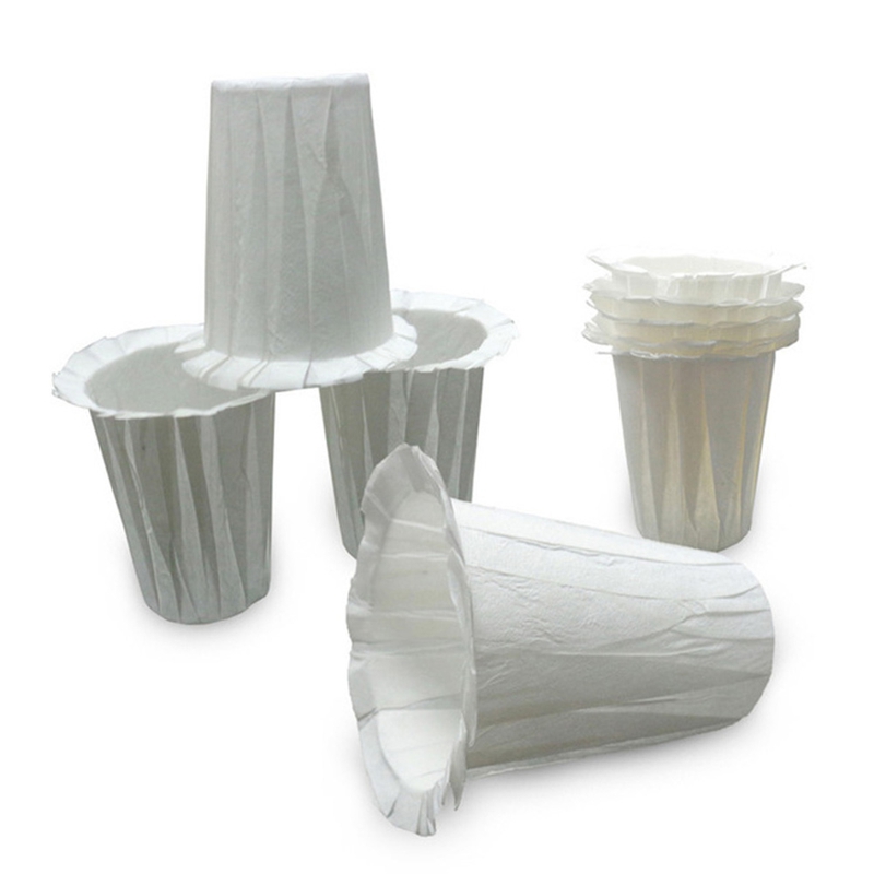 jiawei 100Pcs Disposable Coffee Papers Filter with Plastic Filter Cup