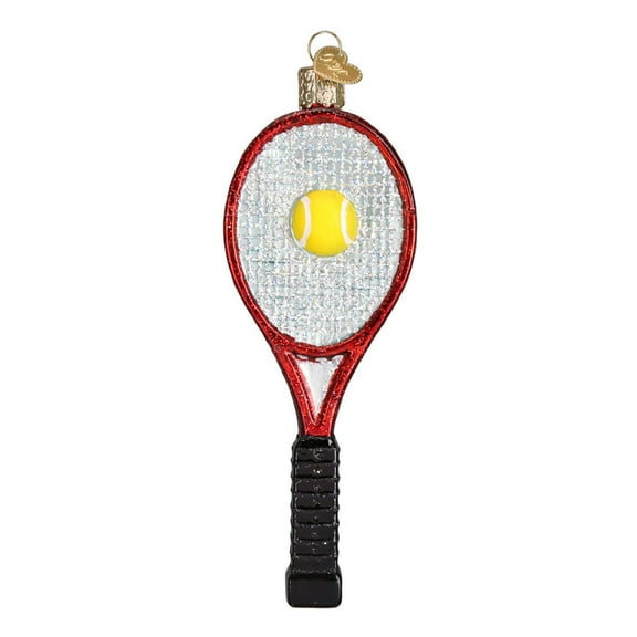 Old World Christmas Ornaments Red Tennis Racquet Glass Blown Ornaments for Christmas Tree