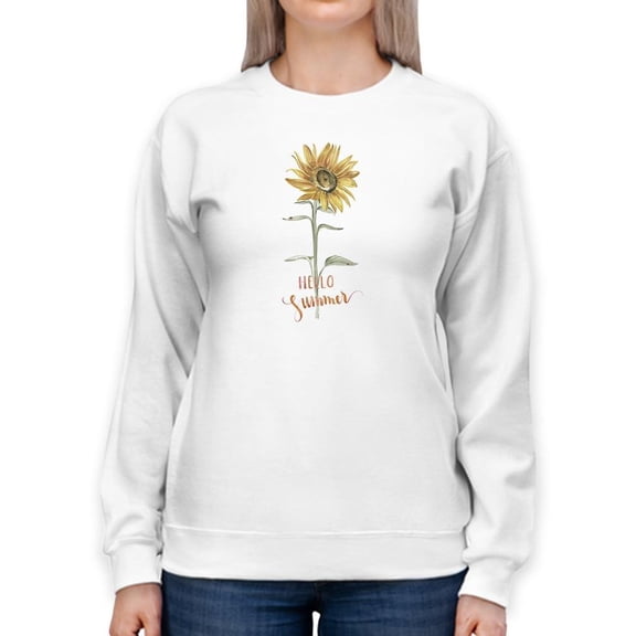 Hello Summer Sunflower Sweatshirt Women -Jennifer Paxton Parker Designs, Female 3X-Large