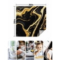 thumbnail image 4 of Black Gold Marble Cloth Napkins Set of 6 Reusable Dinner Napkins, Modern Geometric Textured Cocktail Napkin Washable Table Napkins for Wedding/Holiday Party/Baby Shower 20"x20", 4 of 7