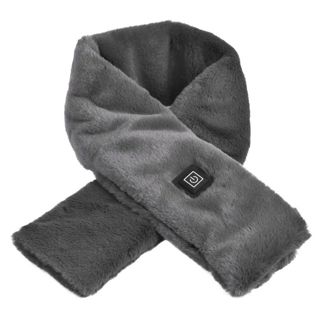 Bufanda eléctrica con calefacción para mujer, chal térmico con calefacción USB, soporte para el cuello, bufandas de lana suave y cálidas, envoltura para el cuello, 1 unidad