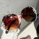 thumbnail image 5 of Gafas de sol Qarigey Elegantes con diamantes de imitación mujer lentes rosa, 5 of 6