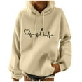 thumbnail image 1 of Yuyuzo Christmas Hoodies for Women Oversized Drawstring Hooded Sweatshirt Casual Long Sleeve Pullover, 1 of 6