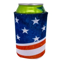 USA Flag Vintage Collapsible Can Coolie