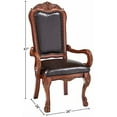 thumbnail image 6 of ACME Dresden Arm Chair (Set-2), PU & Cherry Oak-Color:PU & Cherry Oak,Quantity:2,Style:Vintage/Traditional/Victorian, 6 of 14