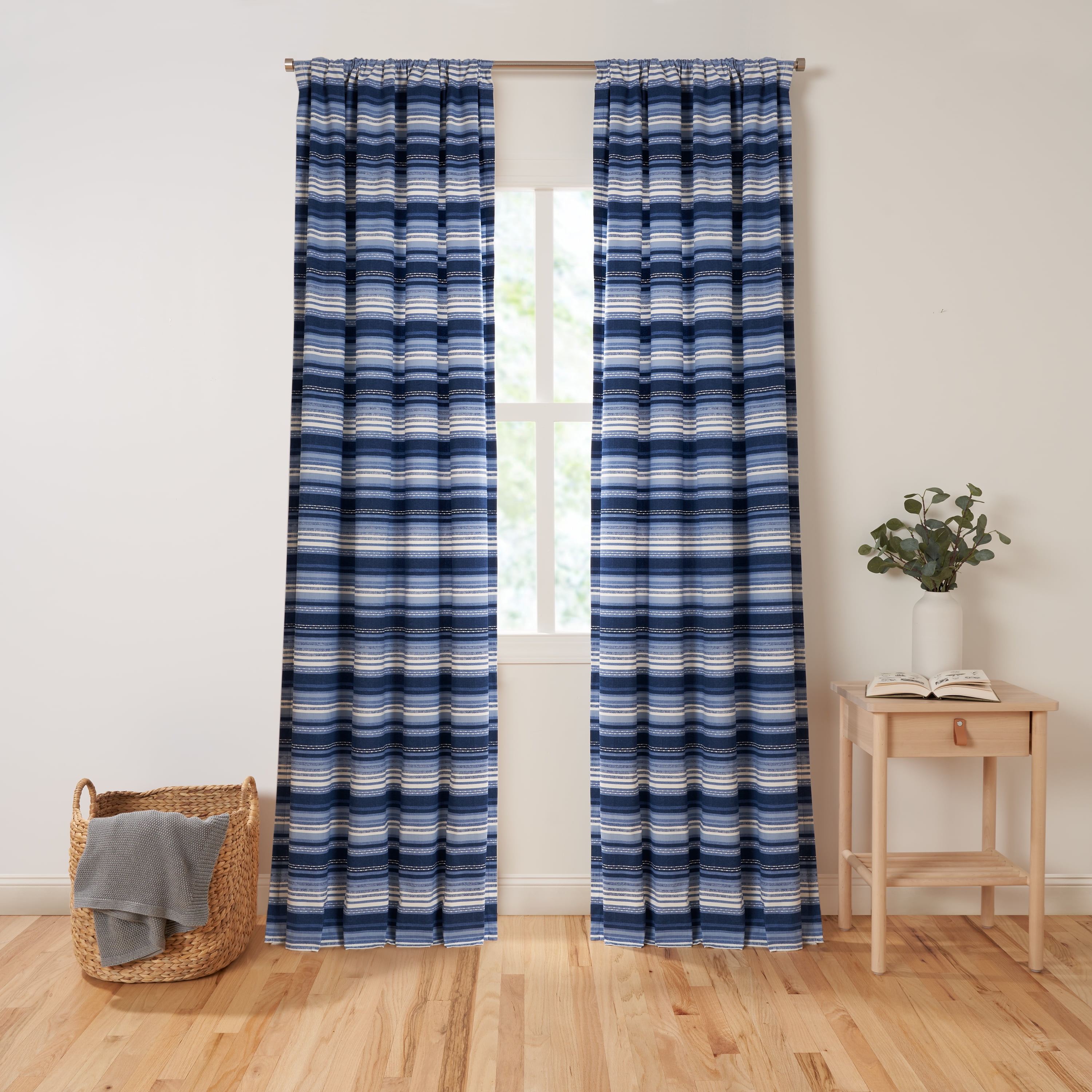 Tie Dye Design Lined Window Curtains 