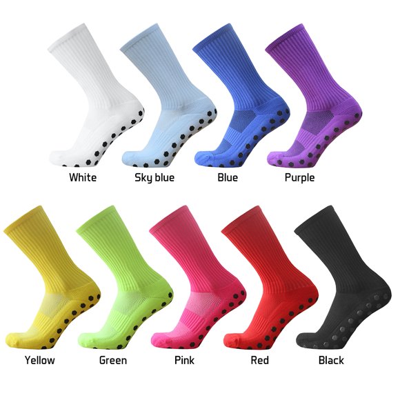 Anti-skid 3 Pairs Anti Slip Soccer Socks Team Sports Socks Outdoor Fitness Breathable Quick Dry Socks Wear-resistant Athletic Socks Anti-skid Socks For Football Basketball Hockey