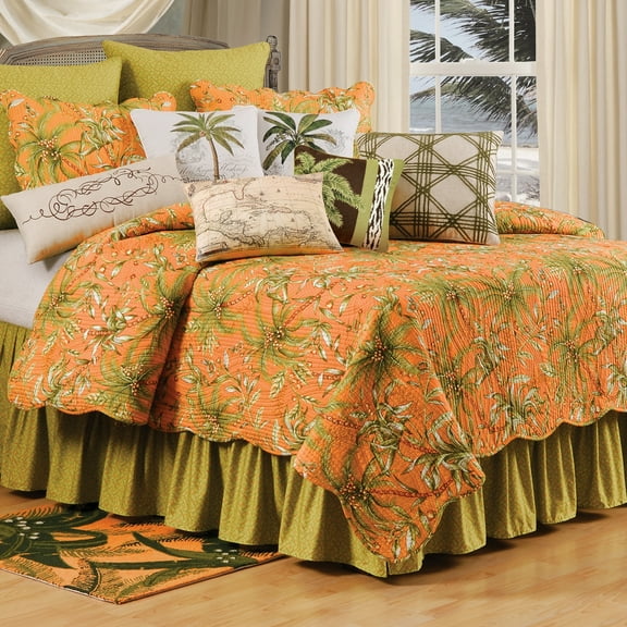 Colonial Williamsburg Barbados Sunset Twin/Quilt Bedding Bedspread Coverlet