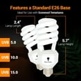thumbnail image 2 of Paquete de 2 bombillas Bluex para reptiles, 23 W, 10.0 UVB CFL, 2 of 7