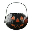 thumbnail image 3 of Pumpkin Pail Halloween Candy Bucket Trick or Treat Holder Lightweight Plastic for Childrens Party Favors, 3 of 9