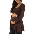 thumbnail image 2 of 24/7 Maternity Plus Women's Long-sleeve Scoop Neck Tunic Top, 2 of 4