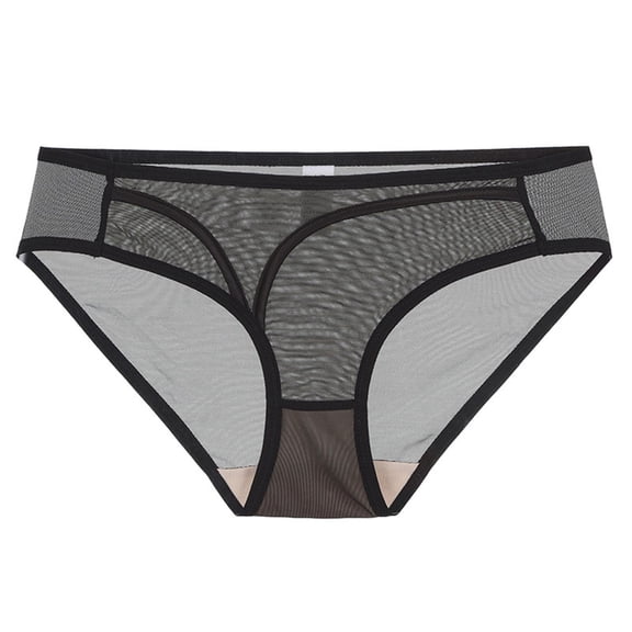 SDNall Women's Lace Underwear, French Thin Low Rise Bikini, Soft Mesh Hipster Panties with Cotton Liner for Comfort