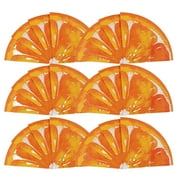 64Pcs Orange Round Paper Napkins 6.8 inches Fruit Disposable Luncheon Napkin for Summer Gatherings Birthday Wedding Baby Showers Hawaiian Luau Fiesta Party Supplies or Everyday Use