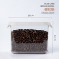 thumbnail image 3 of CAROOTU Household Kitchen Fresh-Keeping Square Sealed Storage Tank Durable Clear Storage Box, 3 of 7