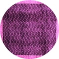 thumbnail image 1 of Ahgly Company Indoor Round Abstract Purple Contemporary Area Rugs, 4' Round, 1 of 4