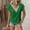 Green, variant on Yanlir Women's V-Neck Summer Blouse Short Sleeve Solid Casual Tops,Lightweight Breathable Tunic Tops,Vacation Beach Playwear(Black,L)