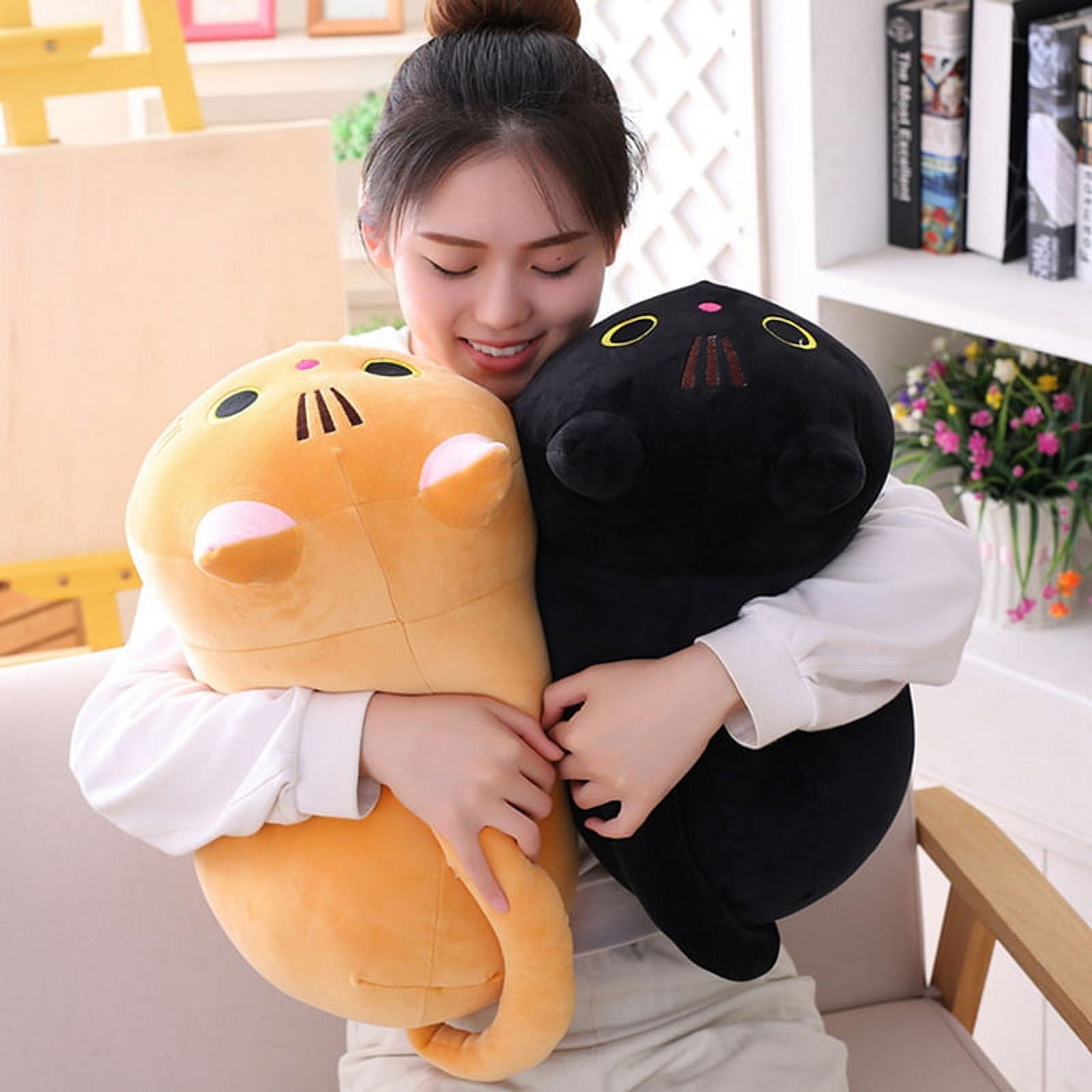 YORTOOB Raise a Floppa Cube Cat Stuffed Doll Simulation Plush Toy Doll Gift  for Kids Birthday Christmas Decor Pillow 