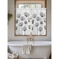 thumbnail image 4 of Black Dandelion Bathroom Window Curtain, Country Modern Minimalist Flower Light Filtering Coffee Kitchen Curtains, Bedroom Living Room Curtains 2 Panel 84"x45", 4 of 6