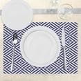 thumbnail image 3 of Ambesonne Geometric Place Mats Set of 4, Symmetrical Pattern, Standard Size, Pale Blue Dark Blue, 3 of 6