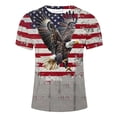 thumbnail image 4 of KeShDi Men 4th July Shirt Summer Trendy Casual Round Neck Print T-shirt Multicolor XL, 4 of 5
