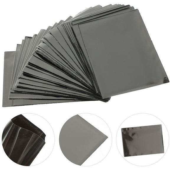 OUNONA  50 Pcs Card Cover Case Game Trading Cards Sleeve Deck Black
