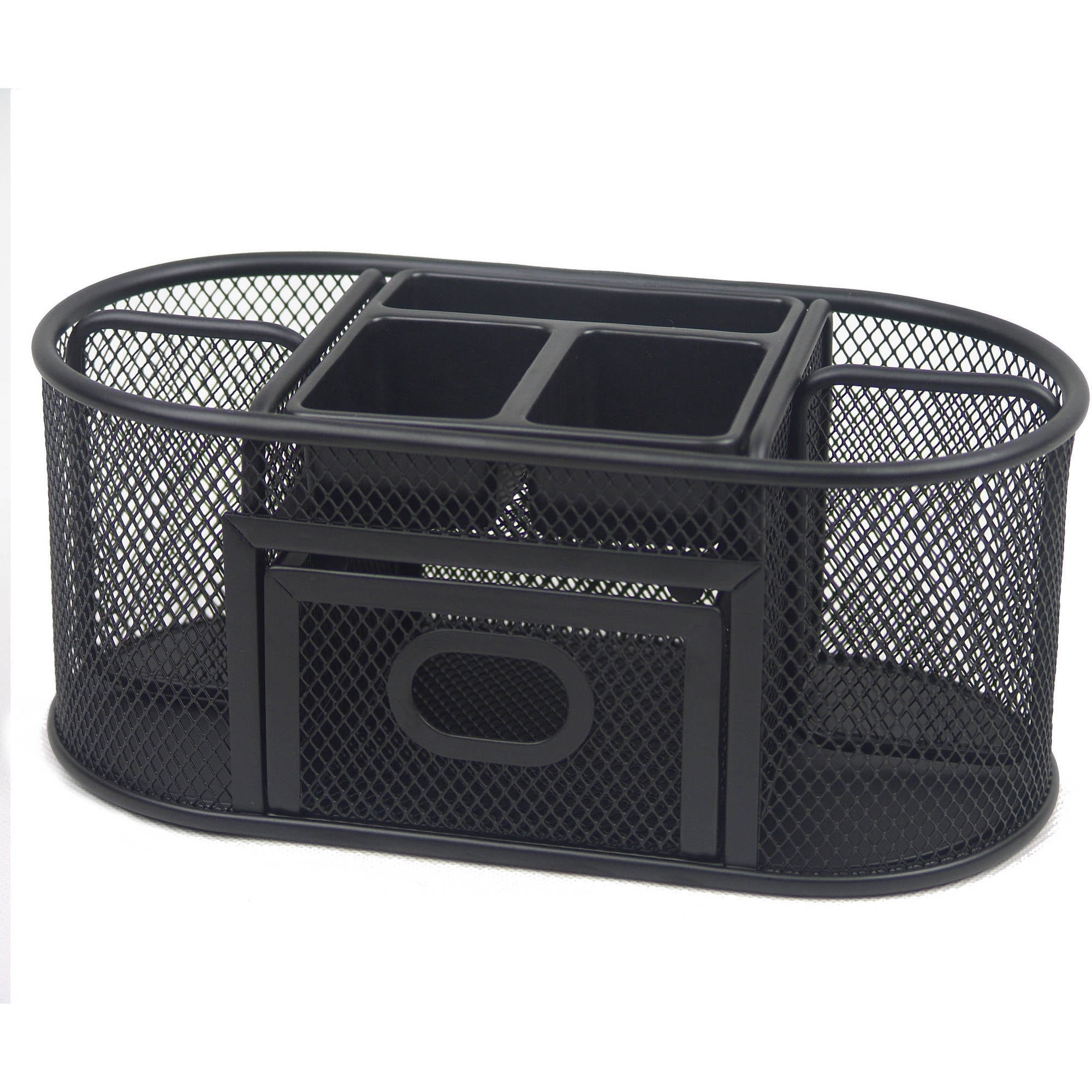 Casemate Wire Mesh Desk Organizer with Divided Compartments, Black