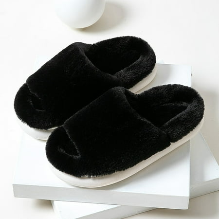 

Summer Last Clearance Huachen Elevate Your Home Comfort Relaxing and Snug Loungewear House Shoes Black 40